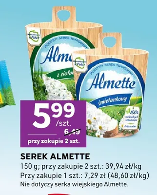 Serek twarogowy Almette z ziołami promocja w Stokrotka