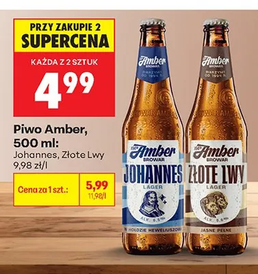 Piwo Amber Złote Lwy promocja w Biedronka