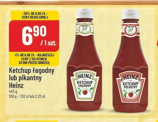 Ketchup pikantny Heinz promocja w POLOmarket