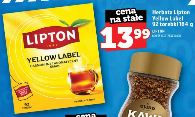 Herbata Lipton Yellow Label promocja w TOPAZ