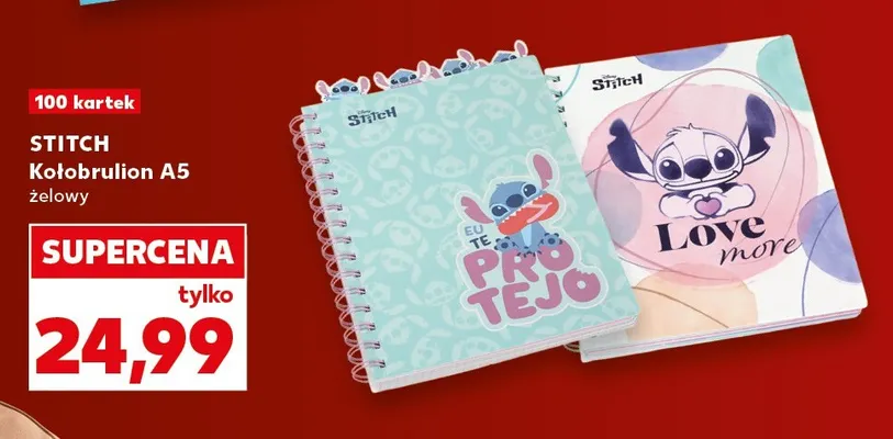 Kołobrulion A5 Stitch żelowy 100 kartek promocja w Kaufland