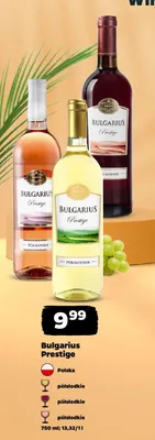 Wino różowe półsłodkie Bulgarius Prestige Polska promocja w Netto