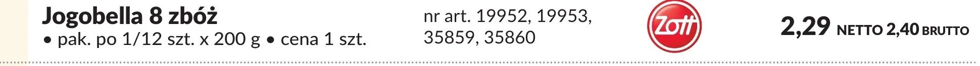 Jogurt Jogobella 8 zbóż 200g promocja w Makro