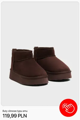 Buty zimowe typu emu Cropp promocja w Cropp