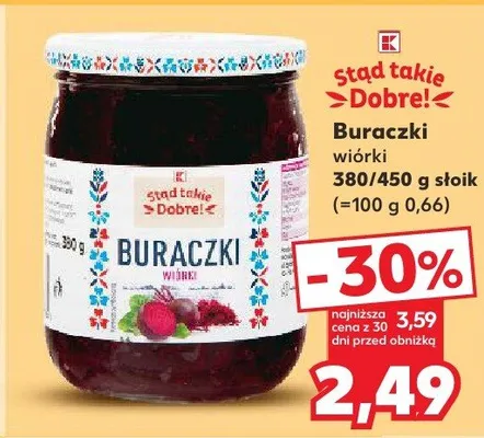 Buraczki wiórki promocja w Kaufland