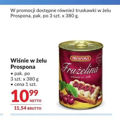 Truskawki w żelu Prospona promocja w Makro