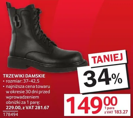 Trzewiki damskie promocja w Selgros