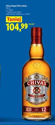 Whisky Chivas Regal 12YO promocja w Lidl