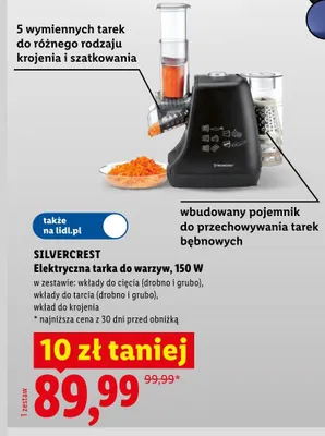 Elektryczna tarka do warzyw Silvercrest 150W promocja w Lidl