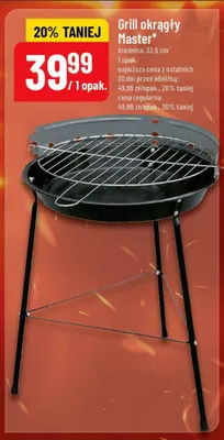 Grill okrągły Master promocja w POLOmarket