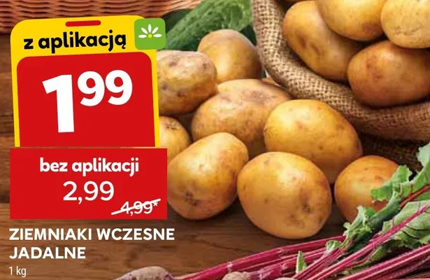 Ziemniaki wczesne jadalne promocja w Stokrotka
