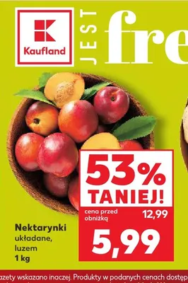 Nektarynki układane promocja w Kaufland