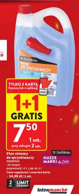 Płyn zimowy do spryskiwaczy -10 stopni Domedia promocja w Intermarche
