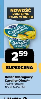 Deser twarogowy Cavalier Olma - wariant nieczytelny promocja w Netto