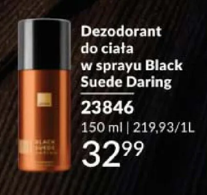 Dezodorant do ciała w sprayu Black Suede Daring promocja w AVON