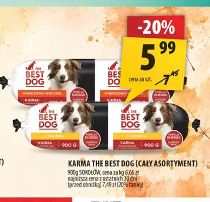 Karma dla psa wieprzowo-wołowa The Best Dog promocja w Arhelan