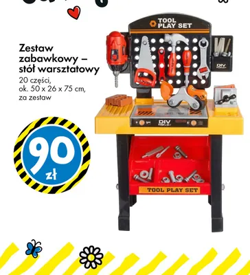 Zestaw zabawkowy - stół warsztatowy promocja w Tedi