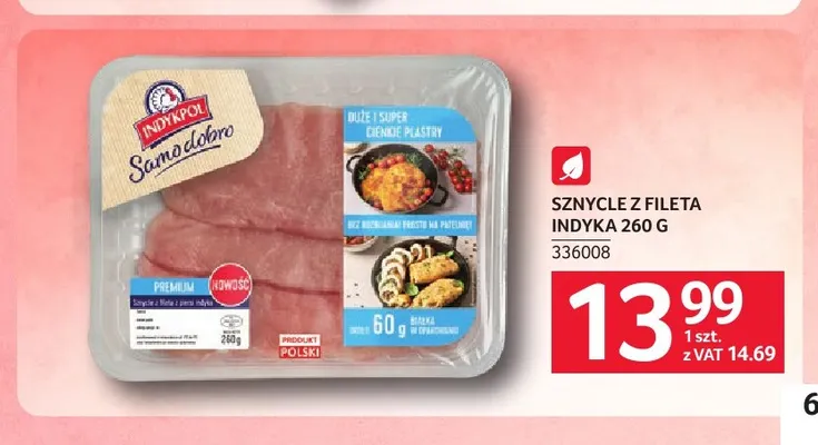 Sznycle z fileta indyka Indykpol promocja w Selgros