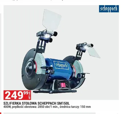 Szlifierka stołowa Scheppach SM150 l promocja w Merkury Market