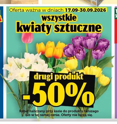 Kwiaty sztuczne promocja w TOPAZ