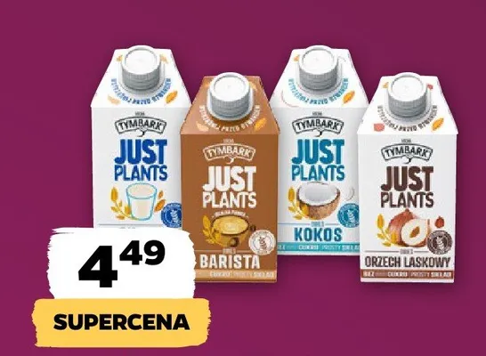 Napój roślinny Tymbark Just Plants Kokos promocja w Netto