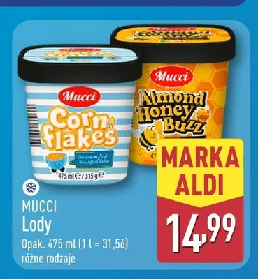 Lody Almond Honey Buzz Mucci promocja w Aldi