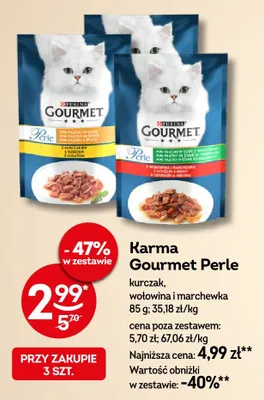 Karma Gourmet Perle wołowina i marchewka promocja w Żabka