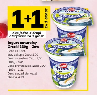Jogurt naturalny Grecki Primo Zott promocja w Hitpol