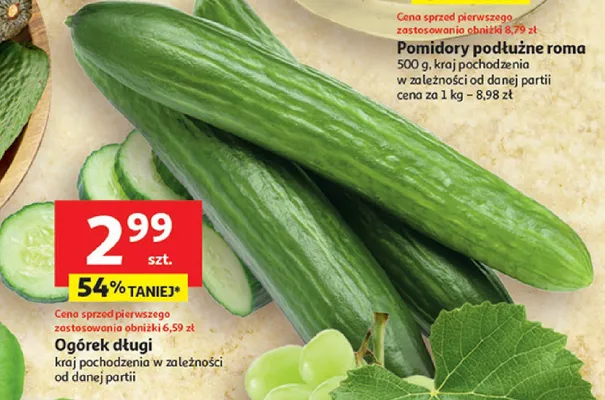 Pomidory podłużne roma promocja w Auchan