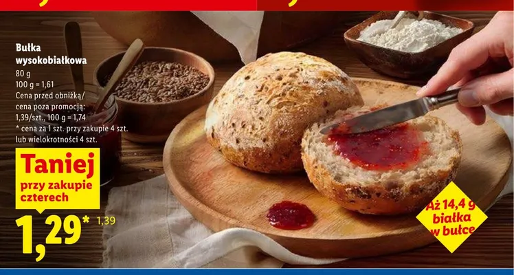 Bułka wysokobiałkowa promocja w Lidl