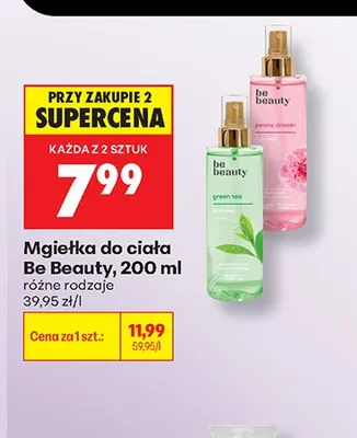 Mgiełka do ciała Be Beauty Green Tea promocja w Biedronka