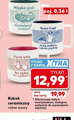 Kubek ceramiczny 0,36l promocja w Kaufland