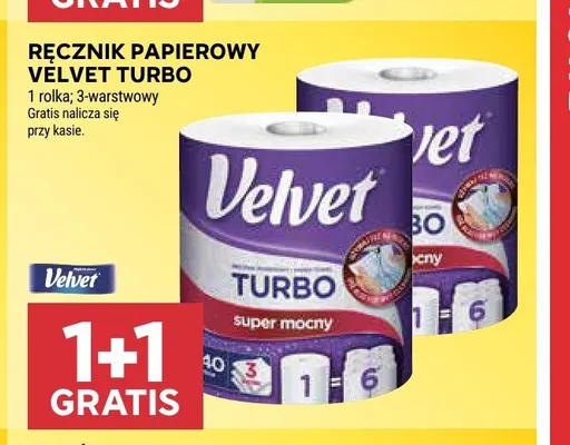 Ręcznik papierowy Velvet Turbo promocja w Stokrotka