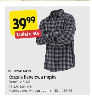 Koszula flanelowa męska Bluewear promocja w Jula