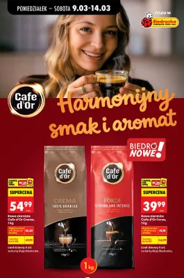 Kawa ziarnista Crema, 100% Arabica promocja w Biedronka