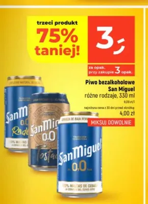 Piwo bezalkoholowe San Miguel Tostada promocja w Dealz