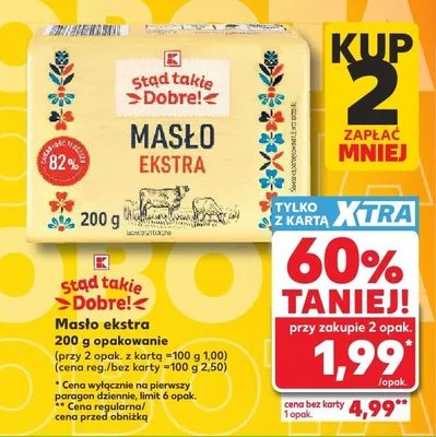 Masło ekstra Stąd Takie Dobre! promocja w Kaufland