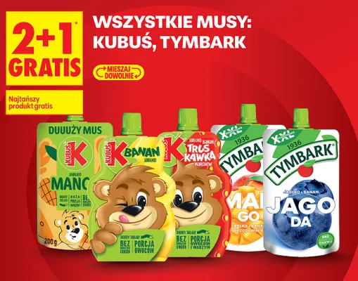Mus Tymbark Jagoda promocja w Biedronka