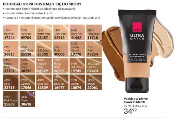 Podkład w płynie Flawless Match Avon promocja w AVON