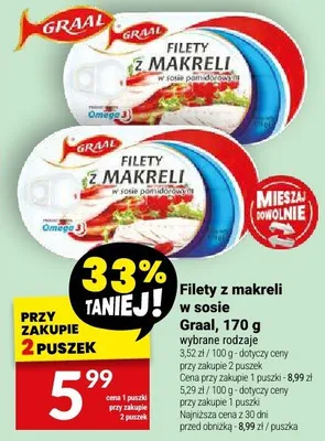 Filety z makreli w sosie Graal promocja w Twój Market