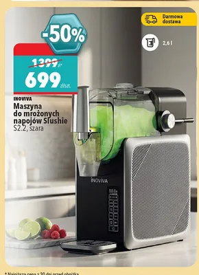 Maszyna do mrożonych napojów Slushie Inoviva szara promocja w Biedronka