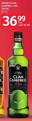Whisky Clan Campbell 40% promocja w Selgros
