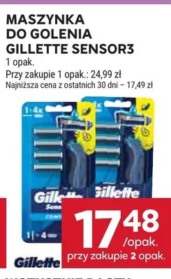Maszynka do golenia Gillette Sensor3 promocja w Stokrotka