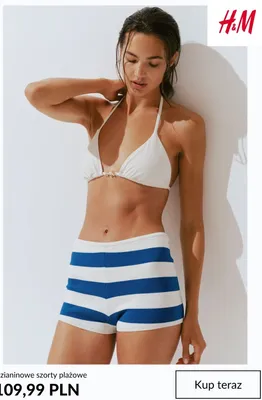 Szorty plażowe dzianinowe H&M promocja w H&M