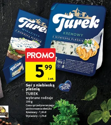 Ser z niebieską pleśnią wyrazisty Turek promocja w Intermarche