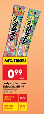 Lody sorbetowe Ekipa XL promocja w Biedronka