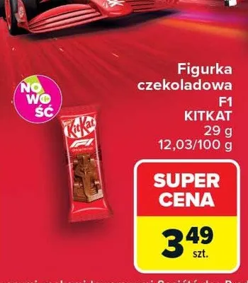 Figurka czekoladowa F1 KitKat promocja w Carrefour
