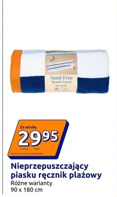 Nieprzepuszczający piasku ręcznik plażowy 90x180 cm promocja w Action