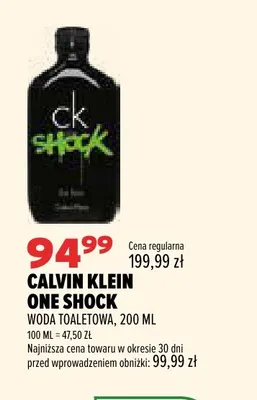 Woda toaletowa Calvin Klein One Shock promocja w Drogerie Natura