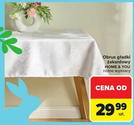 Obrus gładki żakardowy Home & You różne wymiary promocja w Carrefour